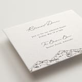 "Mountainview" - Letterpress Rehearsal Dinner Cards in Graphite by Sarah Brown - Detail