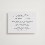 "fresh air" - Letterpress Rehearsal Dinner Cards in Stone by Anastasia Makarova - Front