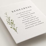 "Gathered" - Letterpress Rehearsal Dinner Cards in Pistachio | Soft Black by Susan Moyal - Detail