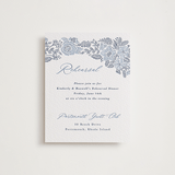 "Chantilly" - Letterpress Rehearsal Dinner Cards in Aegean by Tamara Hilje - Front