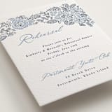 "Chantilly" - Letterpress Rehearsal Dinner Cards in Aegean by Tamara Hilje - Detail