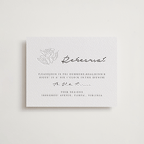 "my dearest" - Letterpress Rehearsal Dinner Cards in Soft Black | Blind Deboss by Qing Ji - Front