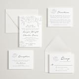 "my dearest" - Letterpress Rehearsal Dinner Cards in Blind Deboss | Soft Black by Qing Ji - Invitation Suite