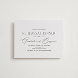"Perennial" - Letterpress Rehearsal Dinner Cards in Soft Black by Oscar and Emma - Karly Depew - Front