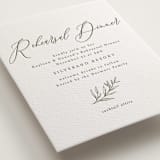 "creme au beurre" - Letterpress Rehearsal Dinner Cards in Moss by chocomocacino - Detail