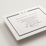"Luster" - Letterpress Rehearsal Dinner Cards in Black by Stacey Meacham - Detail