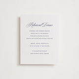 "Empire" - Letterpress Rehearsal Dinner Cards in Aegean by Jennifer Postorino - Front