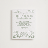 "On The Horizon" - Letterpress Rehearsal Dinner Cards in Mint by Paper Sun Studio - Front