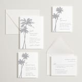 "Warm Winds" - Letterpress Rehearsal Dinner Cards in Granite by Janean Hinger - Invitation Suite