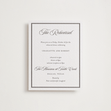 "Lowcountry" - Letterpress Rehearsal Dinner Cards in Graphite by Megan Davis - Front
