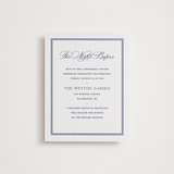 "Starboard" - Letterpress Rehearsal Dinner Cards in Lapis by Pixel and Hank - Front