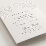 "Garden" - Letterpress Rehearsal Dinner Cards in Garden by Leah Bisch - Detail