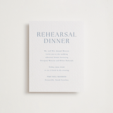 "Modern Air" - Letterpress Rehearsal Dinner Cards in Provincial Blue by Stacey Meacham - Front