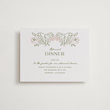"Sketched Foliage" - Letterpress Rehearsal Dinner Cards in Nude by Susan Zinader - Front