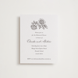 "Wedding Press" - Letterpress Rehearsal Dinner Cards in Graphite by Chris Griffith - Front