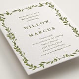 "Greenery Vine" - Letterpress Rehearsal Dinner Cards in Pistachio by Susan Moyal - Detail