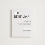 "Tallest" - Letterpress Rehearsal Dinner Cards in Soft Black by Pixel and Hank - Front