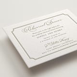 "Simply Elegant" - Letterpress Rehearsal Dinner Cards in Pistachio by Yaling Hou Suzuki - Detail