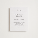 "Simple charm" - Letterpress Rehearsal Dinner Cards in Soft Black by Stacey Meacham - Front