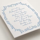 "Garden romance" - Letterpress Rehearsal Dinner Cards in Sky Blue by Creo Study - Detail