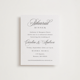"Ambrose" - Letterpress Rehearsal Dinner Cards in Soft Black by Olivia Raufman - Front