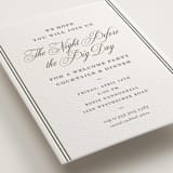 "Putnam" - Letterpress Rehearsal Dinner Cards in Moss by Megan Davis - Detail