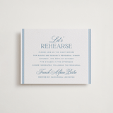 "ricciarelli" - Letterpress Rehearsal Dinner Cards in Denim by chocomocacino - Front