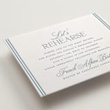 "ricciarelli" - Letterpress Rehearsal Dinner Cards in Denim by chocomocacino - Detail