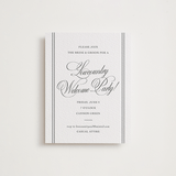 "Bradford" - Letterpress Rehearsal Dinner Cards in Charcoal by Megan Davis - Front