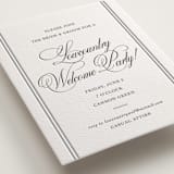 "Bradford" - Letterpress Rehearsal Dinner Cards in Charcoal by Megan Davis - Detail