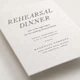 "Magnolia" - Letterpress Rehearsal Dinner Cards in Pewter by Eric Clegg - Detail