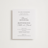 "modern classic" - Letterpress Rehearsal Dinner Cards in Soft Black by Tamara Hilje - Front