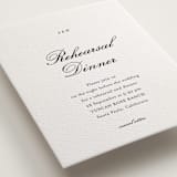 "Finely" - Letterpress Rehearsal Dinner Cards in Soft Black by Ani Somi - Detail