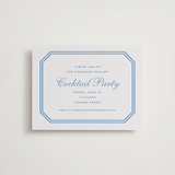 "Danbury" - Letterpress Rehearsal Dinner Cards in Sky Blue by Megan Davis - Front