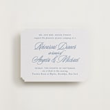 "Stately" - Letterpress Rehearsal Dinner Cards in Pacific Blue by Creo Study - Front