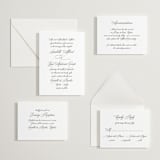 "palazzo" - Letterpress Rehearsal Dinner Cards in Soft Black by Benita Crandall - Invitation Suite