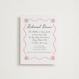 "Ocean Love" - Letterpress Rehearsal Dinner Cards in Peach by Alston Foster - Front