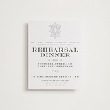 "Classically" - Letterpress Rehearsal Dinner Cards in Soft Black by Jenna Holcomb - Front