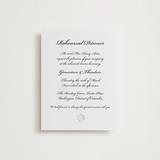 "Astor Elegance" - Letterpress Rehearsal Dinner Cards in Midnight by Clover and Lamb - Front
