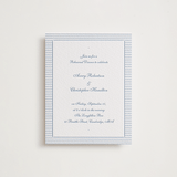 "Villa" - Letterpress Rehearsal Dinner Cards in Provincial Blue by Blustery August - Front