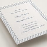 "Villa" - Letterpress Rehearsal Dinner Cards in Provincial Blue by Blustery August - Detail