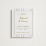 "Calia " - Letterpress Rehearsal Dinner Cards in Avocado by Ani Somi - Front