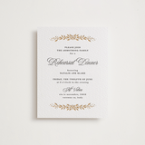 "Lake Como" - Letterpress Rehearsal Dinner Cards in Faux Gold by Kate Ahn - Front