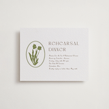 "la graine" - Letterpress Rehearsal Dinner Cards in Burnt Sienna by Alaina Cherup - Front