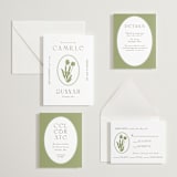 "la graine" - Letterpress Rehearsal Dinner Cards in Burnt Sienna by Alaina Cherup - Invitation Suite