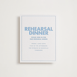 "Sienna" - Letterpress Rehearsal Dinner Cards in Sky Blue by Ellen Schlegelmilch - Front