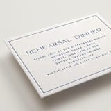 "Brooklyn" - Letterpress Rehearsal Dinner Cards in Sapphire by Ellen Schlegelmilch - Detail