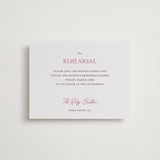 "In Love" - Letterpress Rehearsal Dinner Cards in Azalea Pink by Vanessa Doyle - Front