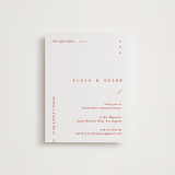 "Alaia" - Letterpress Rehearsal Dinner Cards in Verona Sunset by Blustery August - Front