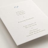 "Tuscany" - Letterpress Rehearsal Dinner Cards in Sky Blue by Blustery August - Detail